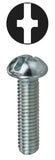 Round Head Machine Screw, 1/4" x 3", 100 pack
