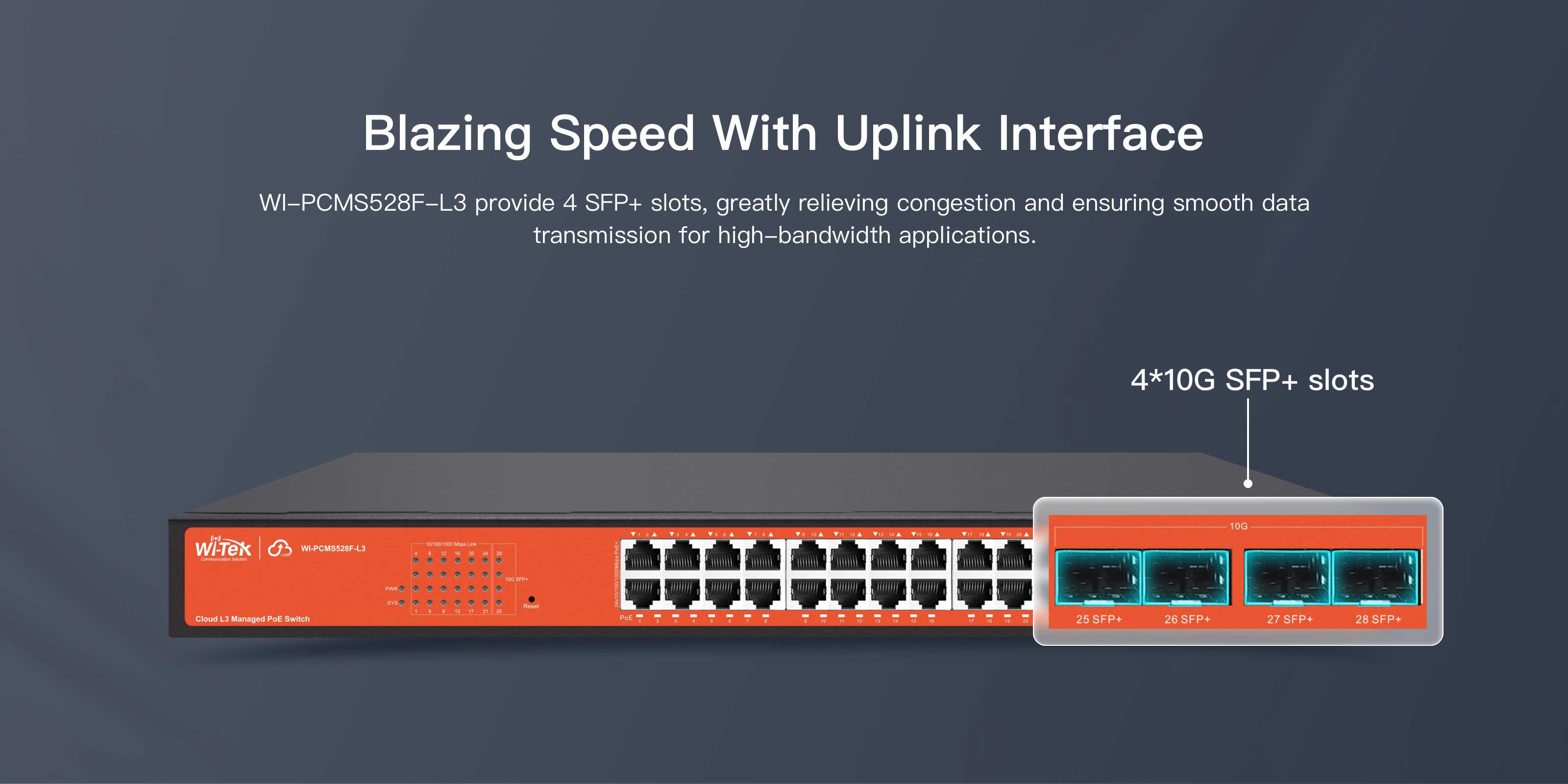 Layer-3 Managed Cloud Network Switch, PoE, 24 Port, 370W