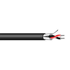 22/1 Pair Wire, Shielded, Plenum Rated, Black
