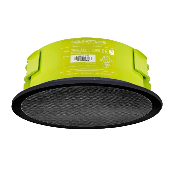 8" 2-way In Ceiling Speaker in Black with Short Can