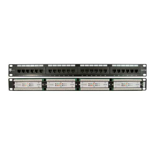 24 Port Cat 5E Patch Panel, 19" Rackmount