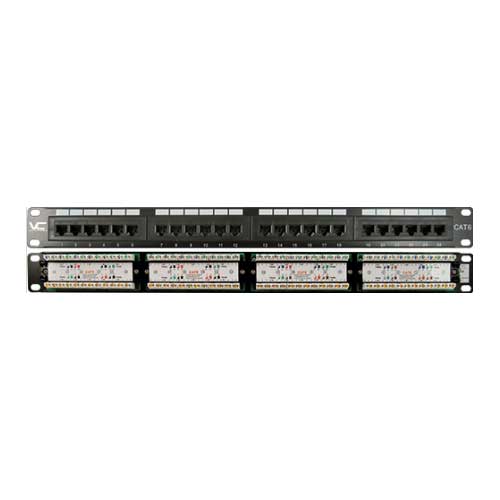 24 Port Cat 6 Patch Panel, 19" Rackmount