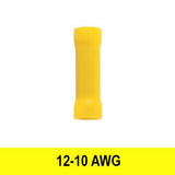 #10-12AWG Insulated Vinyl Butt Connector, 10 pack