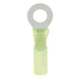 #12-10AWG #8 Stud Heat Shrink Insulated Ring Terminals, 25 pack
