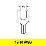 #12-10AWG Insulated #10 Spade Terminal, 10 pack - We-Supply