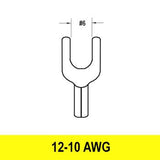 #12-10AWG Insulated #6 Spade Terminal, 10 pack - We-Supply