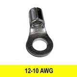 #12-10AWG Uninsulated #10 Ring Connector, 8 pack