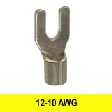 #12-10AWG Uninsulated #6 Fork Connector, 9 pack