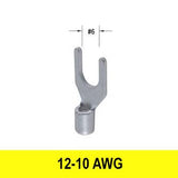 #12-10AWG Uninsulated #6 Spade Terminal, 10 pack