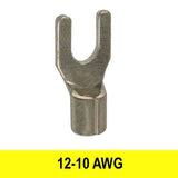 #12-10AWG Uninsulated #8 Fork Connector, 8 pack