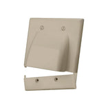 Bulk Cable Wall Plate, Dual Gang, 2 Piece, IVORY
