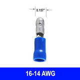 #16-14AWG Fully Insulated Bullet Disconnect, 10 pack