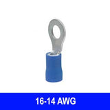 #16-14AWG Insulated Ring Terminals #10 Stud, 15 pack - We-Supply