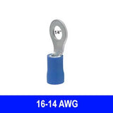 #16-14AWG Insulated Ring Terminals 1/4