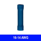 #16-14AWG Insulated Vinyl Butt Connector, 10 pack - We-Supply