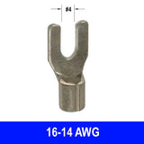 #16-14AWG Uninsulated #4 Fork Connector, 15 pack