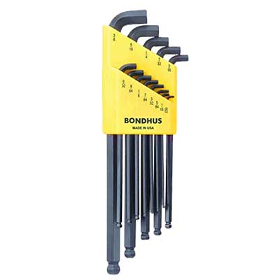 Stubby Hex Key Set, .050-3/8", 13 pieces