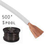 18 Gauge Stranded White Primary Wire: 500' Spool