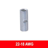 #22-18AWG Uninsulated Butt Connector, 10 pack