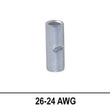 #26-24AWG Uninsulated Butt Connector, 10 pack
