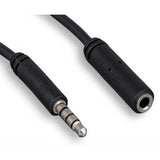 3.5mm TRRS Stereo M to F Audio & Microphone Cable, 6 foot - We-Supply