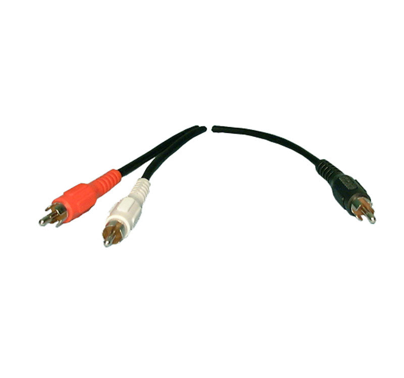 Y-Cable Shielded 1 RCA Male to 2 RCA Male