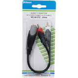 Y-Cable: (1) 1/4" Stereo Female to (2) RCA Male