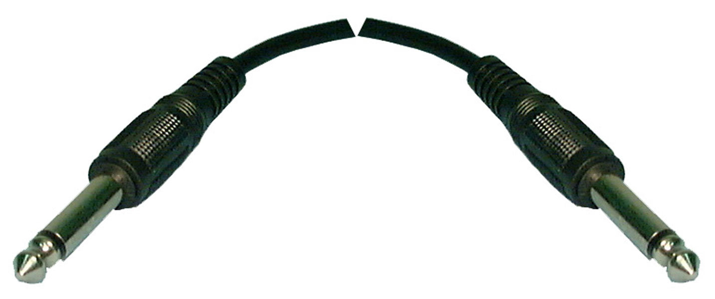 Cable: 1/4" Mono Male to 1/4" Mono Male, 6 ft