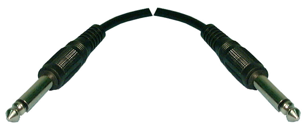 Cable: 1/4" Mono Male to 1/4" Mono Male, 6 ft