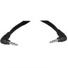 Right Angle 3.5mm 4-Conductor Male on Both Ends, Gold Plated