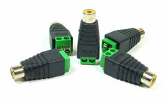 RCA Screw-On Jacks, 5 Pack