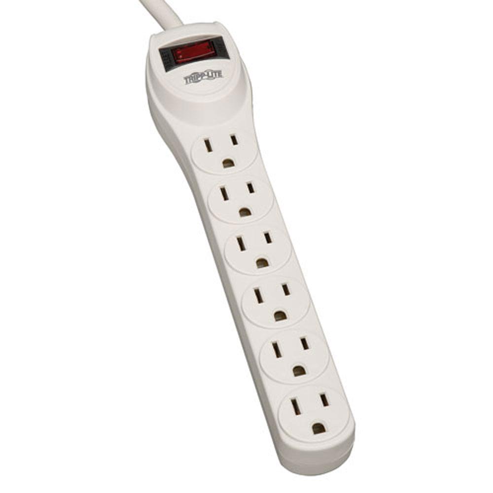 6 Outlet Strip Surge Suppressor, 2' Cord - We-Supply