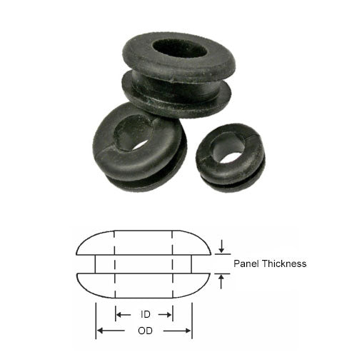 Rubber Grommets, 1/4" OD, 20 pack
