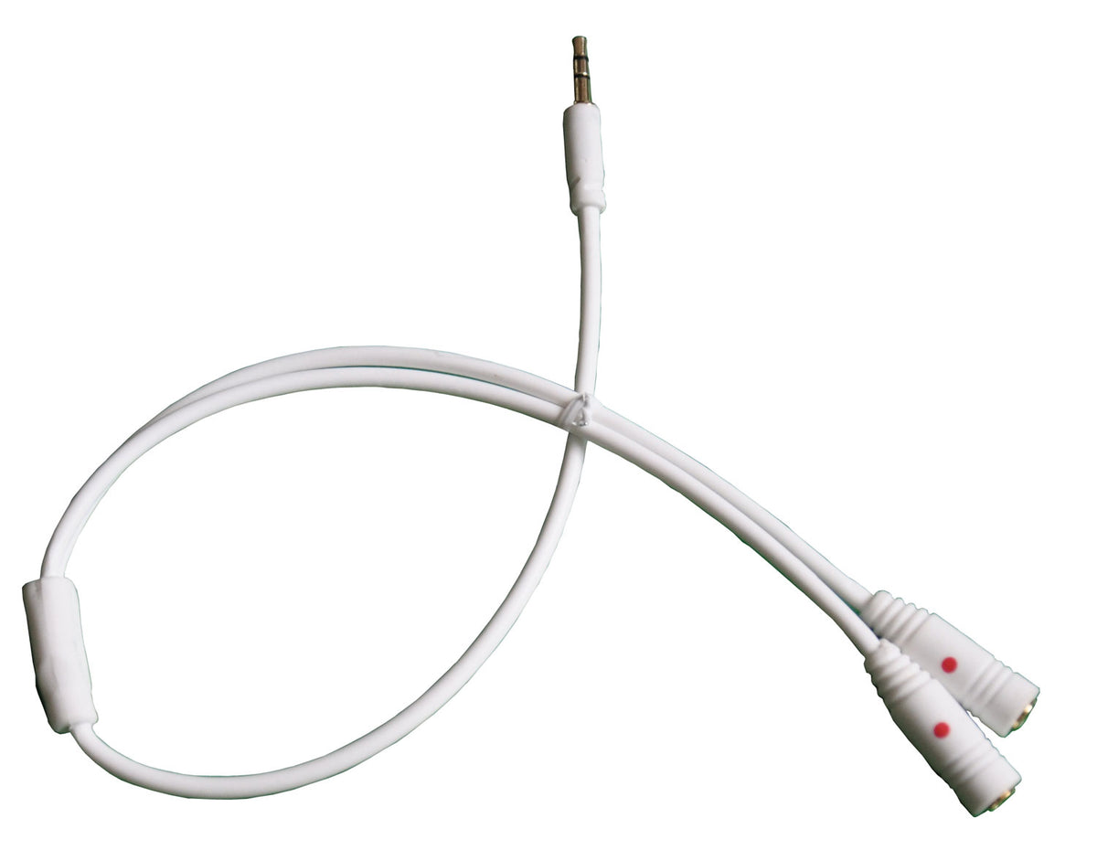 Audio Stereo Y Cord, 3.5mm Male to (2) 3.5mm Female