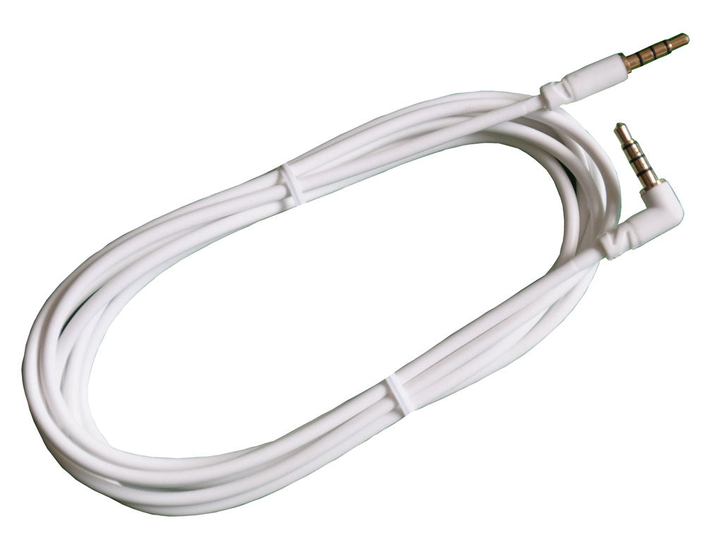 Audio 4 Conductor Cable, 3.5mm Male to Right Angle Male, 6 ft