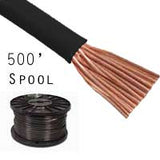 8 Gauge Stranded Black Primary Wire: 500' Spool - We-Supply
