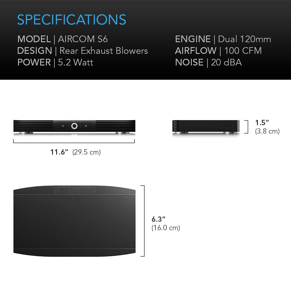 Aircom S6 AV Component Cooling System, 12"