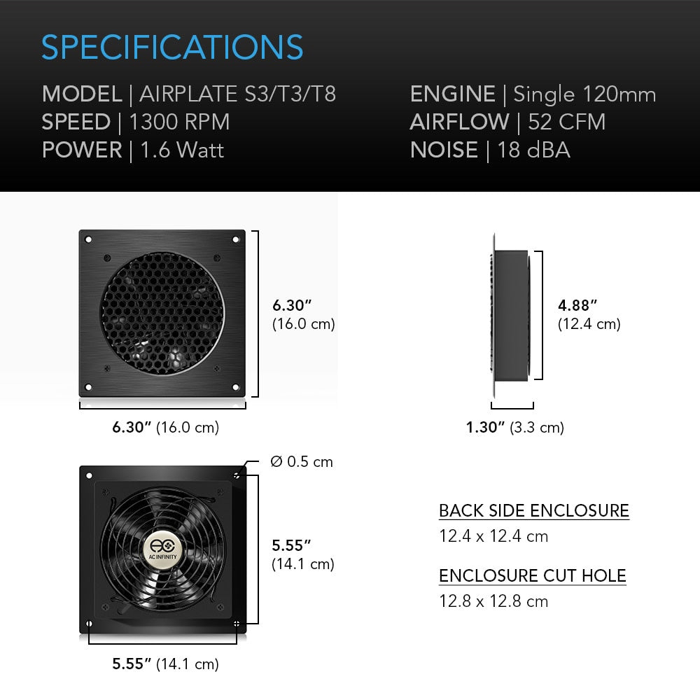 Airplate T8 Home Theater Dual 6" Cooling System