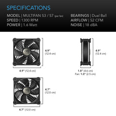Multifan S3 Quiet USB Single Fan 120mm