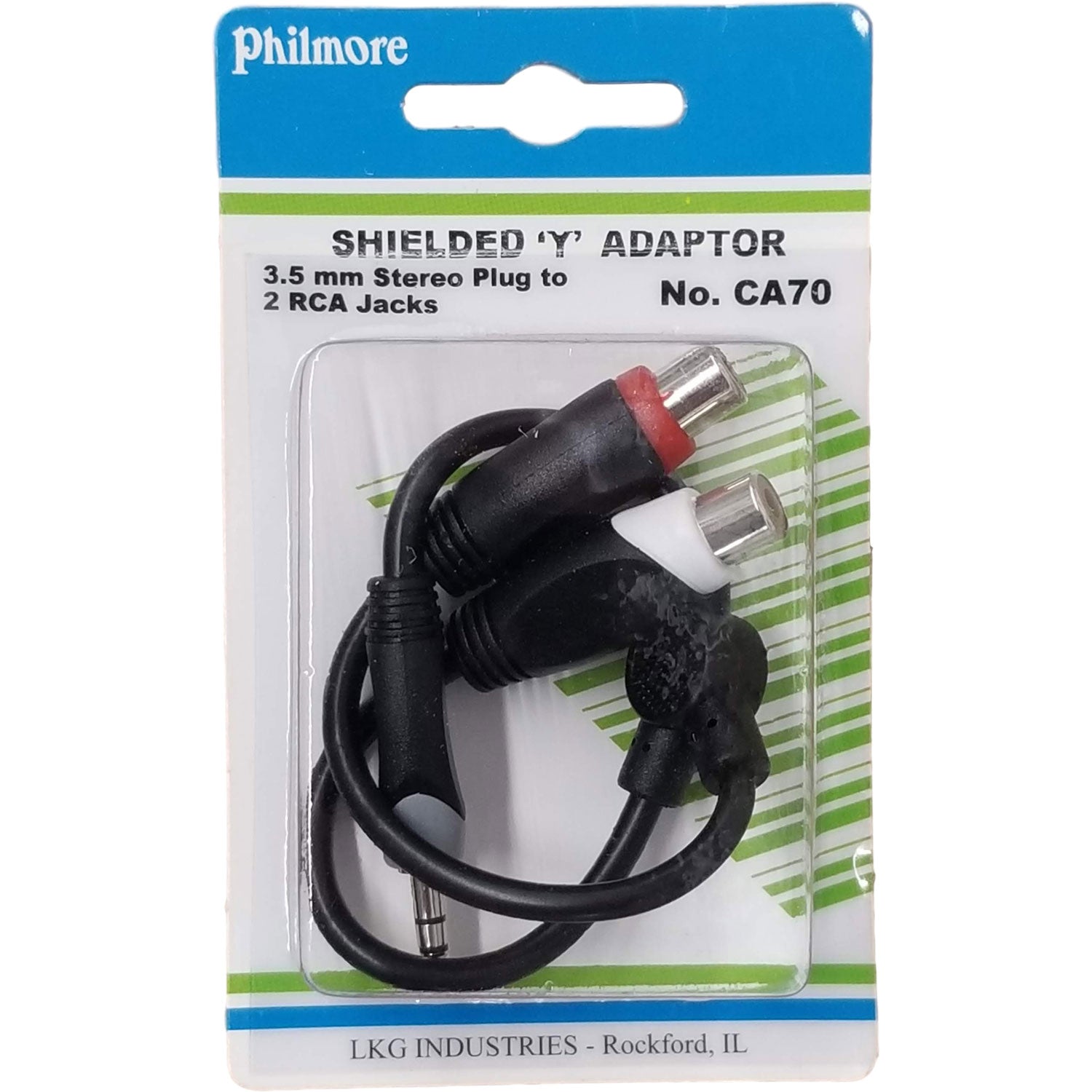 Y-Cable 3.5mm Stereo Plug to 2 RCA Jacks