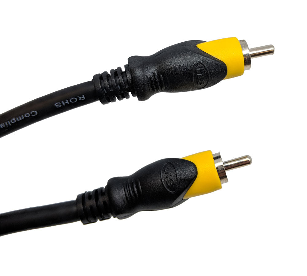 RCA Video Patch Cord, Male to Male, 12' Length