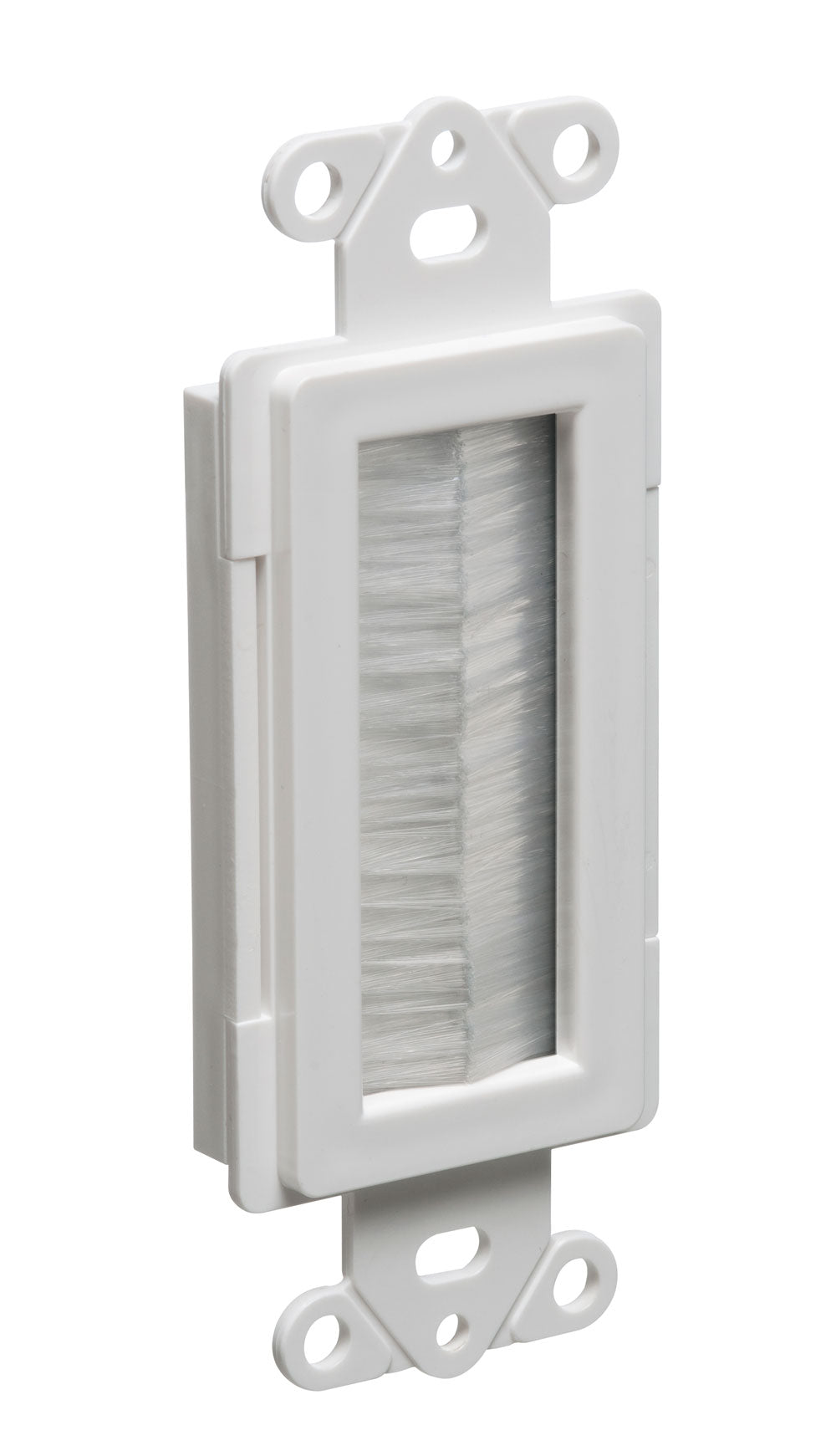 Decora Style Split Brush Bulk Cable Wall Plate, Single Gang, White