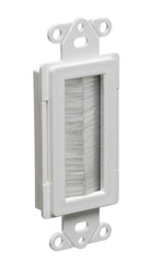 Decora Style Split Brush Bulk Cable Wall Plate, Single Gang, White