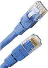 Ethernet Cat6 Patch Cord, Blue, 10ft