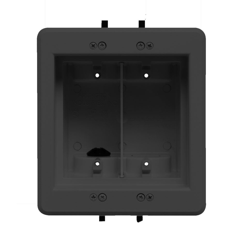 Recessed 2-Gang Box for AC or Low-Voltage