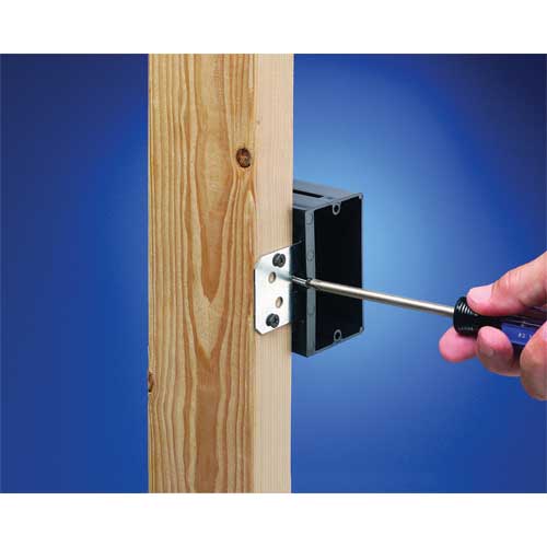 Plastic Outlet Box, Adjustable, 1 Gang