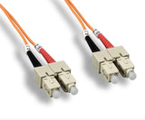 Fiber Optic Cable, 50/125 Duplex, SC to SC, 3ft