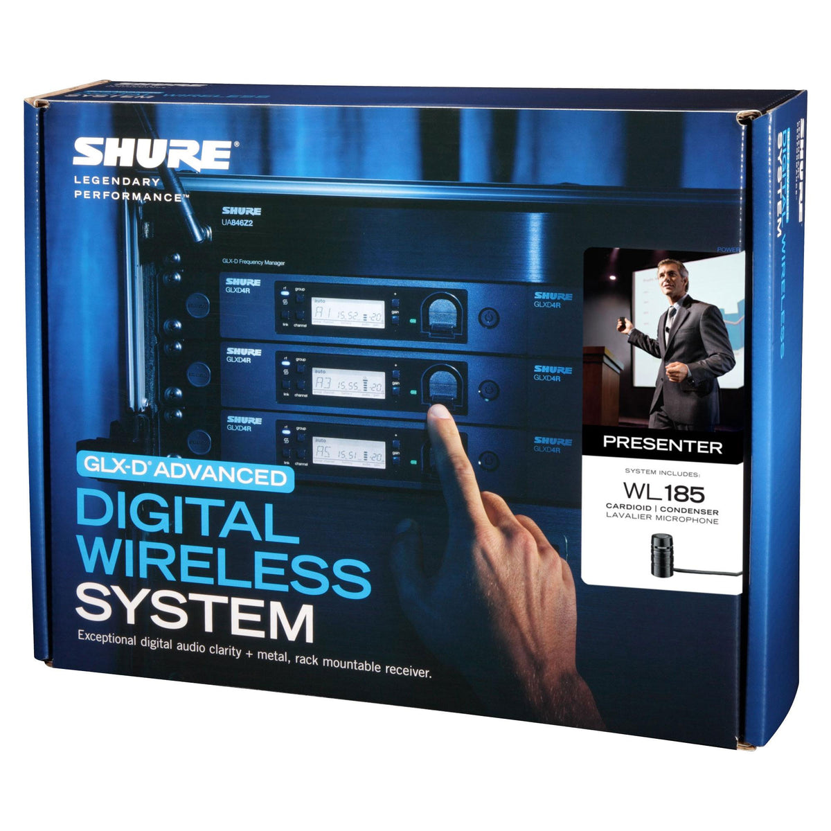 Shure UHF Wireless System: GLX LAV SYSTEM WL185