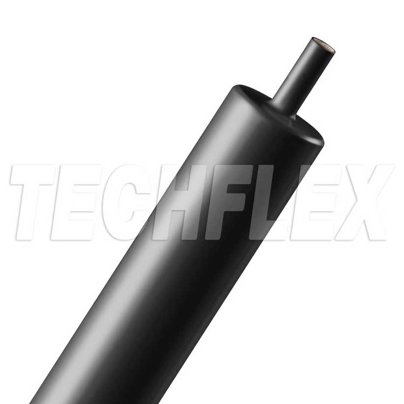 Heat Shrink Tubing 1-1/4" X 4'  4:1 Adhesive, Dual Wall, Black