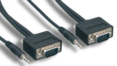 VGA & Audio Slim Patch Cable, 10'